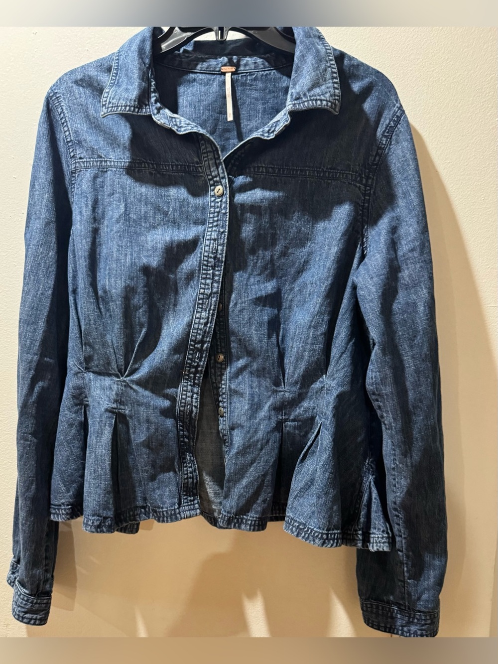 Free People Lala Lace Button-Down Jacket with lace sleeve - Picture 6 of 10